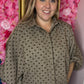 Blouse Butterfly Love Bruin Plus Size Maat 44 t/m 48-50