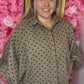 Blouse Butterfly Love Bruin Plus Size Maat 44 t/m 48-50