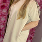 Shirt Jurk Stripe Beige tot Maat 48-50