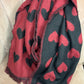 Sjaal Heart Rood