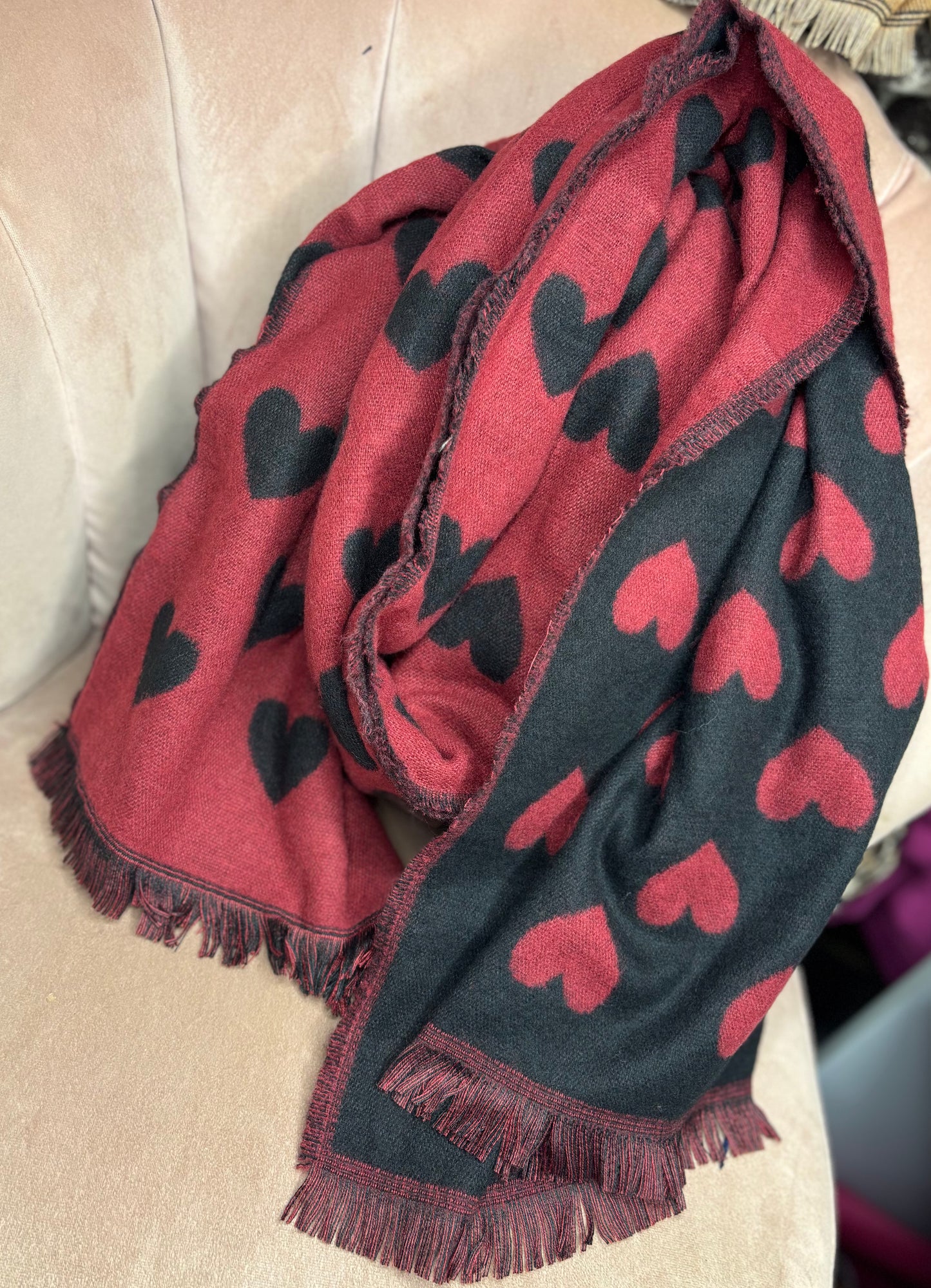 Sjaal Heart Rood