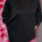 Sweater Silver Crush Zwart Plus Size Maat 48 t/m 52