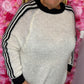 Trui Cozy Stripes Creme Plus Size Maat 48 t/m 52