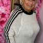 Trui Cozy Stripes Creme Plus Size Maat 48 t/m 52