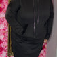Hoodie Longline Zwart Plus Size Maat 44 t/m 48-50