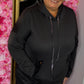 Hoodie Longline Zwart Plus Size Maat 44 t/m 48-50
