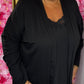 Kimono Katoen Zwart Plus size Maat 50 t/m 56-58