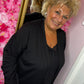 Kimono Katoen Zwart Plus size Maat 50 t/m 56-58