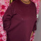 Sweater Silver Crush Bordeaux Plus Size Maat 48 t/m 52