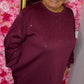 Sweater Silver Crush Bordeaux Plus Size Maat 48 t/m 52