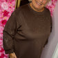 Sweater Silver Crush Bruin Plus Size Maat 48 t/m 52