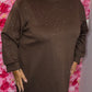 Sweater Silver Crush Bruin Plus Size Maat 48 t/m 52