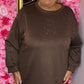 Sweater Silver Crush Bruin Plus Size Maat 48 t/m 52