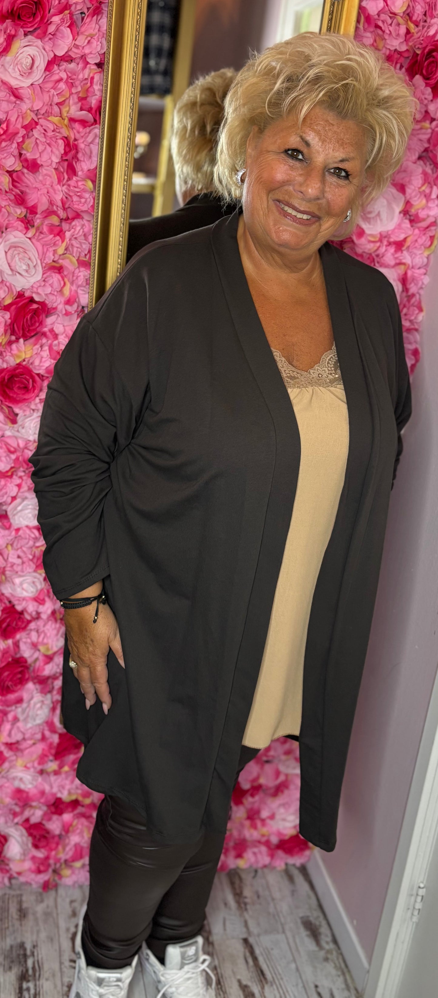 Kimono Katoen Bruin Plus size Maat 50 t/m 56-58