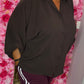 Blouse Breezy Vlinder Bruin Plus Size maat 48 t/m 54