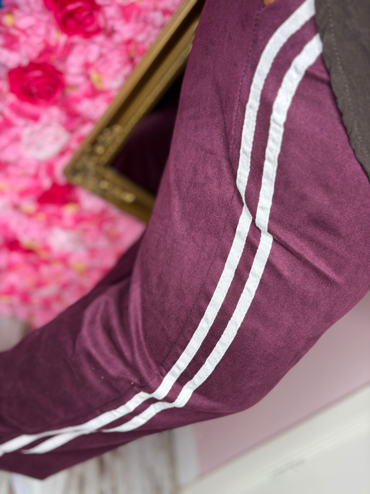 Broek Pof Suedine Bordeaux Plus Size Maat 48 t/m 52