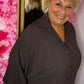 Blouse Breezy Vlinder Bruin Plus Size maat 48 t/m 54