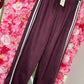 Broek Pof Suedine Bordeaux Plus Size Maat 48 t/m 52