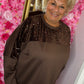 Sweater Sequin Crush Bruin Size Maat 50 t/m 54