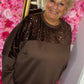 Sweater Sequin Crush Bruin Size Maat 50 t/m 54