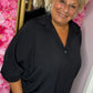 Blouse Breezy Vlinder Zwart Plus Size maat 48 t/m 54