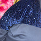 Sweater Sequin Crush Donker Blauw Size Maat 50 t/m 54
