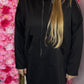 Hoodie Longline Zwart Plus Size Maat 44 t/m 48-50