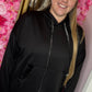 Hoodie Longline Zwart Plus Size Maat 44 t/m 48-50
