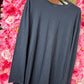 Long Sleeve Daily Glam Donker Blauw Plus Size maat 46 t/m 50