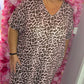 Jurk Sparkle Corley Roze Plus Size Maat 48 t/m 54