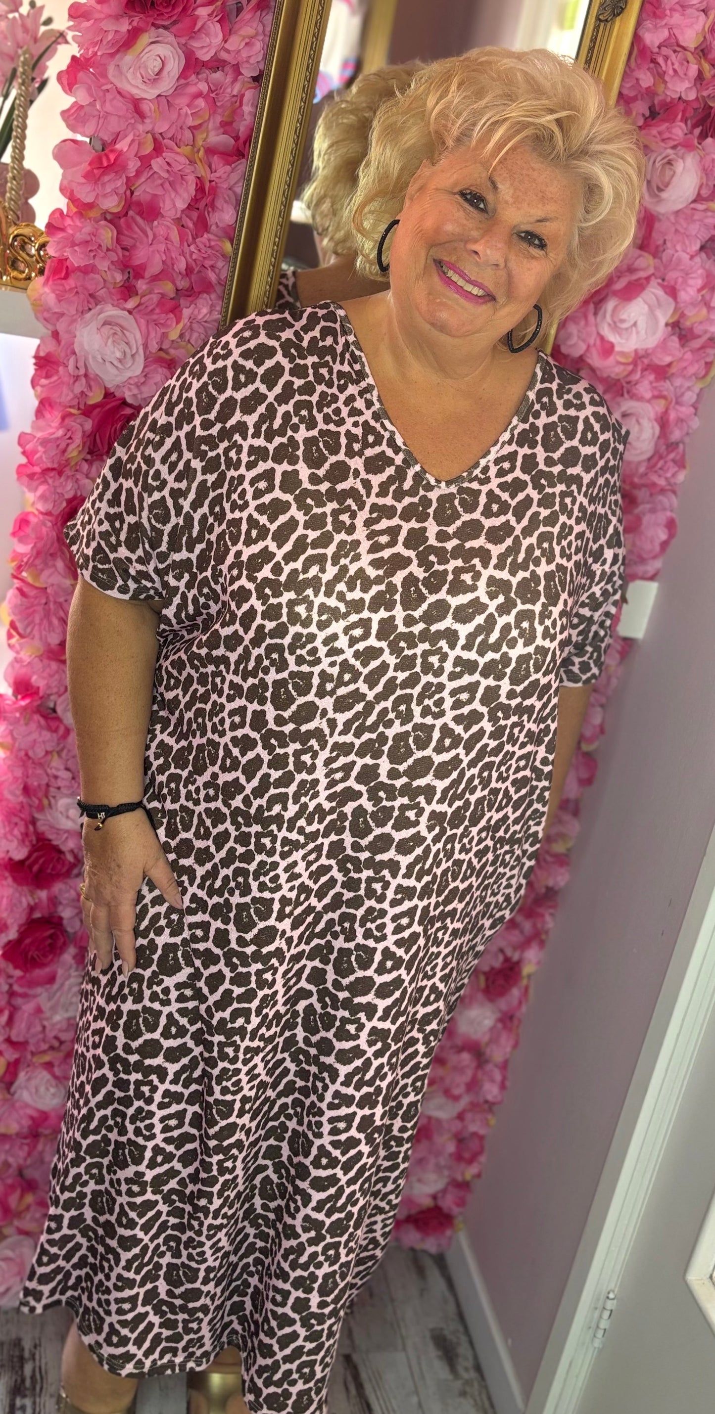 Jurk Sparkle Corley Roze Plus Size Maat 48 t/m 54