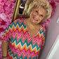 Jurk Sparkle Hope Fuchsia Plus Size Maat 48 t/m 54
