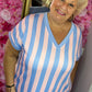 Lange Casual Blauw-Roze  Maat 46 t/m 52