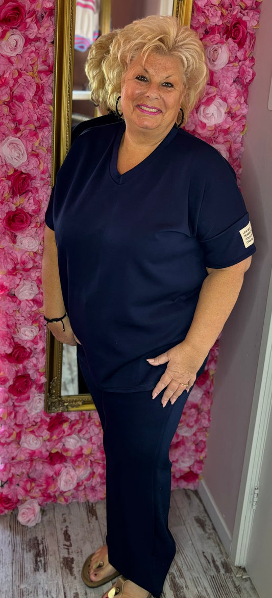 Comfy Set Sunny Perfect XL Donker Blauw Plus Size maat 46 t/m 52