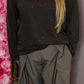 Long Sleeve Daily Glam Bruin Plus Size maat 46 t/m 50