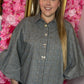 Blouse Check Chan Zwart Plus Size Maat 46 t/m 50-52