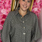 Blouse Check Chan Bruin Plus Size Maat 46 t/m 50-52