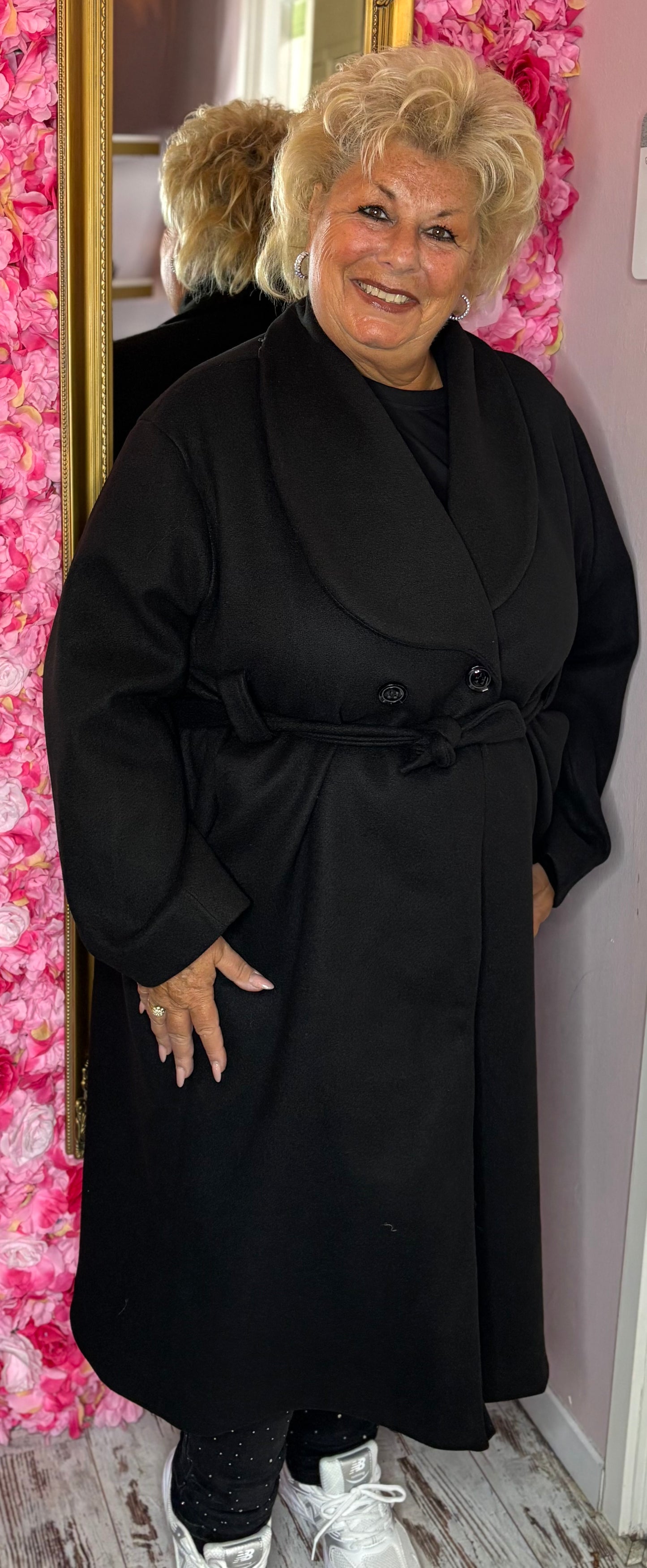 Jas Mantel Zwart Plus Size Maat 50 t/m 54