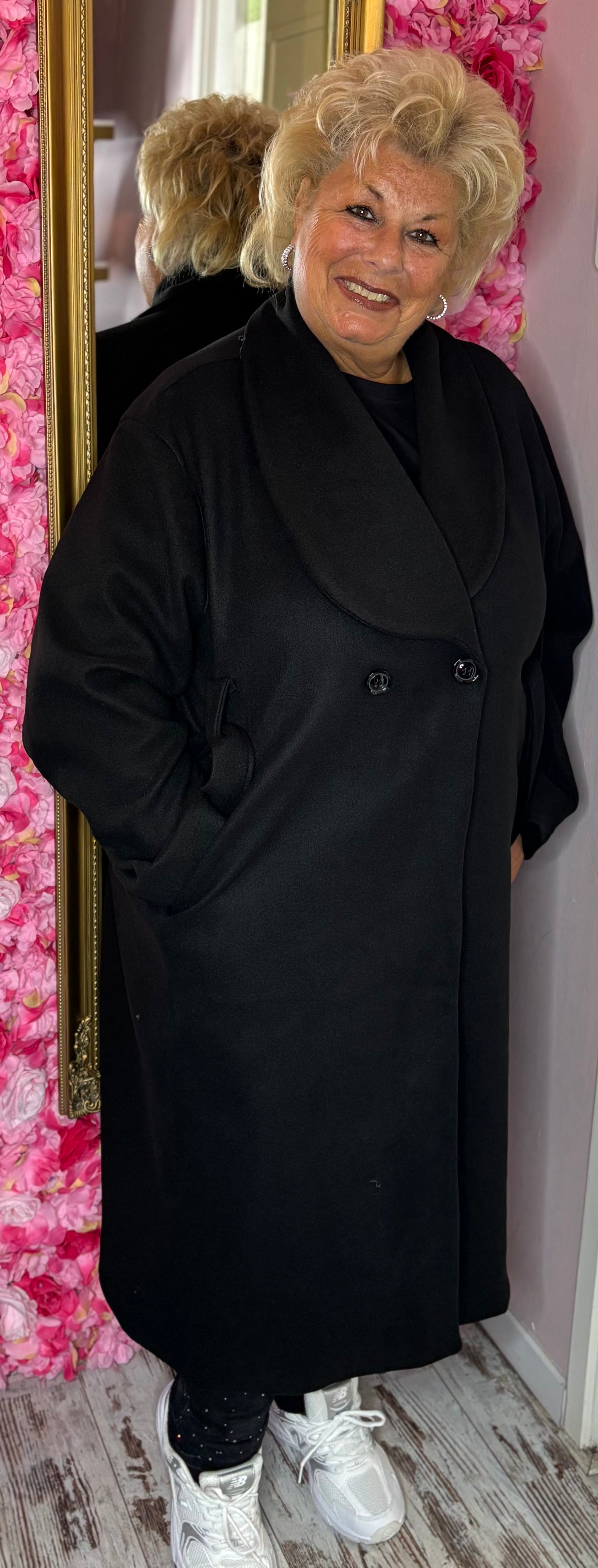 Jas Mantel Zwart Plus Size Maat 50 t/m 54