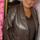 Colbert Leather Look Stud Bruin Plus size Maat 50 t/m 54