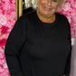 Long Sleeve Every Day Zwart Plus Size maat 46 t/m 50
