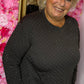 Long Sleeve Daily Glam Bruin Plus Size maat 46 t/m 50