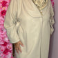 Jas Mantel Creme Plus Size Maat 50 t/m 54
