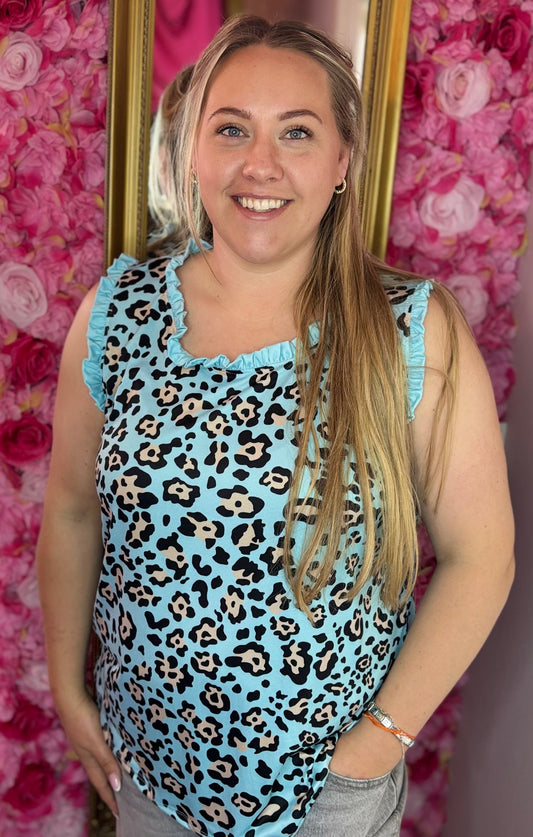Top Ruff Blauw Plus Size Maat 44 t/m 50