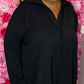 Blouse Balloon Winter Chic Zwart Plus Size maat 48 t/m 54