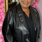 Colbert Leather Look Stud Zwart Plus size Maat 50 t/m 54