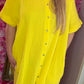 Jurk Door Geel Plus Size Maat 48 t/m 54