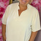 Blouse Fay Beige Plus Size maat 48 t/m 54