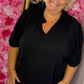 Blouse Fay Zwart Plus Size maat 48 t/m 54