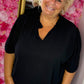 Blouse Fay Zwart Plus Size maat 48 t/m 54